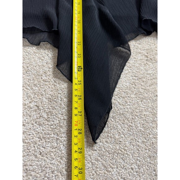 A. Beyer Vintage Y2K  Women Black Drape Goth Handkerchief Hem Skirt Medium USA - Picture 12 of 15